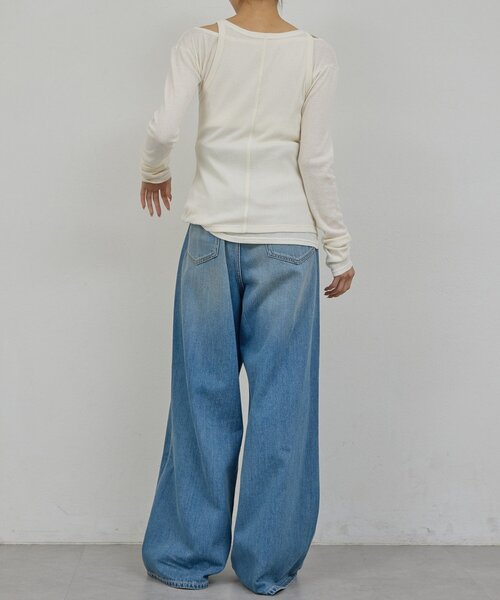 GALLARDAGALANTE(ガリャルダガランテ)の「【PEAS】カバーテレコタンク(タンクトップ・レディース・ホワイト/アイボリー・FREE)」の10枚目の写真