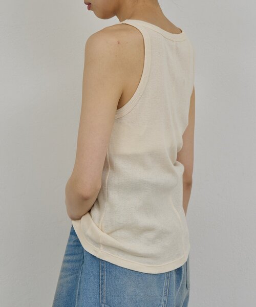 GALLARDAGALANTE(ガリャルダガランテ)の「【PEAS】カバーテレコタンク(タンクトップ・レディース・ホワイト/アイボリー・FREE)」の13枚目の写真
