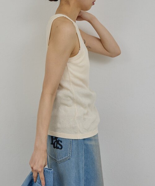 GALLARDAGALANTE(ガリャルダガランテ)の「【PEAS】カバーテレコタンク(タンクトップ・レディース・ホワイト/アイボリー・FREE)」の15枚目の写真