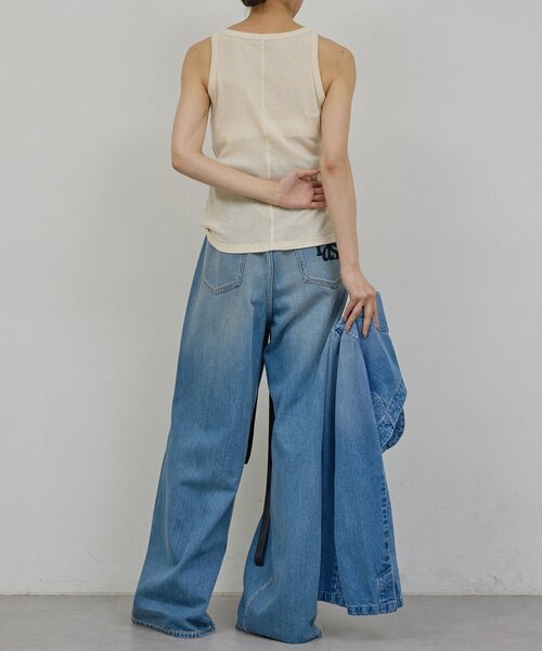 GALLARDAGALANTE(ガリャルダガランテ)の「【PEAS】カバーテレコタンク(タンクトップ・レディース・ホワイト/アイボリー・FREE)」の18枚目の写真