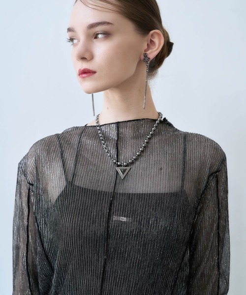 HARE(ハレ)の「トライアングルツキネックレス(HARE)(ネックレス・レディース・シルバー/ブラック・FREE)」の21枚目の写真