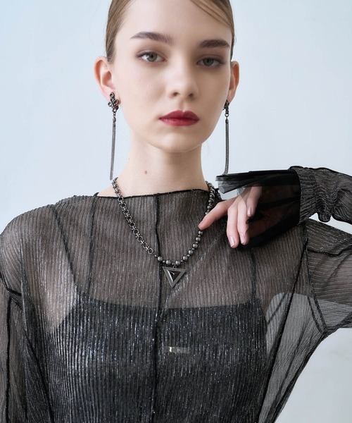 HARE(ハレ)の「トライアングルツキネックレス(HARE)(ネックレス・レディース・シルバー/ブラック・FREE)」の22枚目の写真