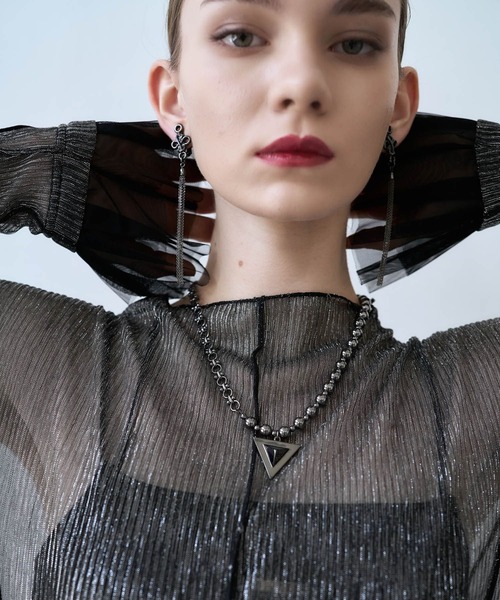 HARE(ハレ)の「トライアングルツキネックレス(HARE)(ネックレス・レディース・シルバー/ブラック・FREE)」の13枚目の写真