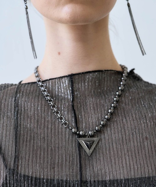 HARE(ハレ)の「トライアングルツキネックレス(HARE)(ネックレス・レディース・シルバー/ブラック・FREE)」の14枚目の写真