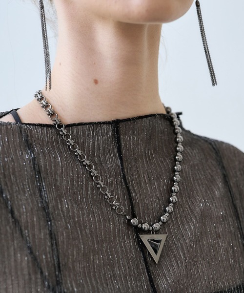 HARE(ハレ)の「トライアングルツキネックレス(HARE)(ネックレス・レディース・シルバー/ブラック・FREE)」の15枚目の写真