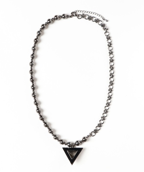 HARE(ハレ)の「トライアングルツキネックレス(HARE)(ネックレス・レディース・シルバー/ブラック・FREE)」の12枚目の写真