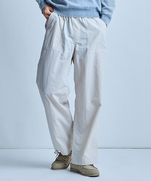 UNION STATION(ユニオンステーション)の「ナイロンベイカーパンツ(その他パンツ・メンズ・オフホワイト/カーキ/ブラック・S/M/L)」の1枚目の写真