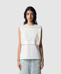 muller of yoshiokubo | muller of yoshiokubo ミュラーオブヨシオクボ / SPIDERWEB PANEL T-SHIRTS スパイダーウェブパネルTシャツ / MLS26110(タンクトップ)