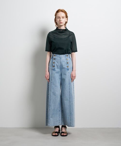 LANVIN en Bleu（ランバンオンブルー）の「Lee×LANVIN en Bleuデニムマリンパンツ（その他パンツ・レディース・ブルー系その他/ネイビー・34/36/38/40）」の3枚目の写真