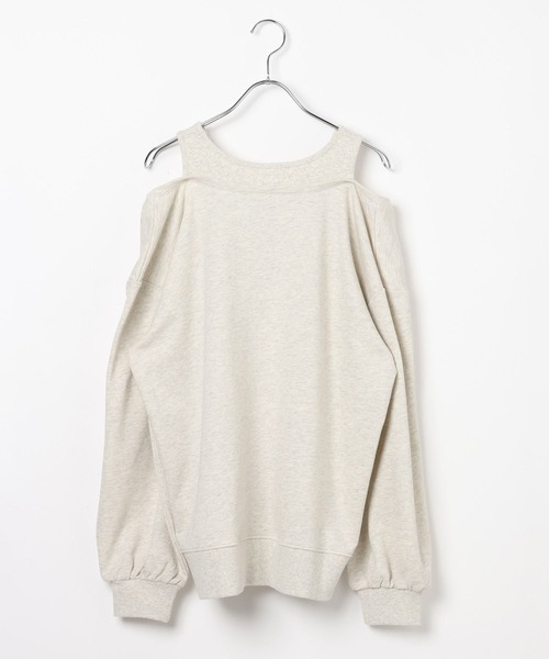 BAYFLOW(ベイフロー)の「フェイクレイヤードオフショルプルオーバー(Tシャツ/カットソー・レディース・ブラック/オフホワイト・FREE)」の4枚目の写真