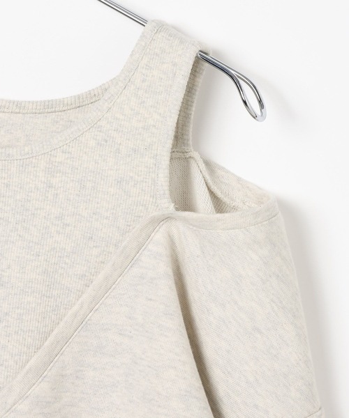 BAYFLOW(ベイフロー)の「フェイクレイヤードオフショルプルオーバー(Tシャツ/カットソー・レディース・ブラック/オフホワイト・FREE)」の6枚目の写真