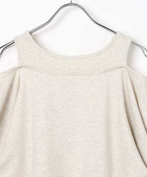 BAYFLOW(ベイフロー)の「フェイクレイヤードオフショルプルオーバー(Tシャツ/カットソー・レディース・ブラック/オフホワイト・FREE)」の9枚目の写真