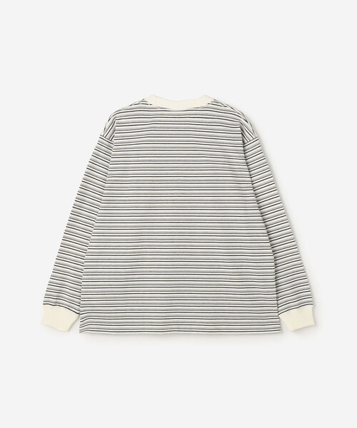 DANTON(ダントン)の「DANTON | クルーネック 長袖ボーダーTシャツ MEN(Tシャツ/カットソー・メンズ・ホワイト系その他5/ブラック系その他・XL/M/L/S)」の4枚目の写真