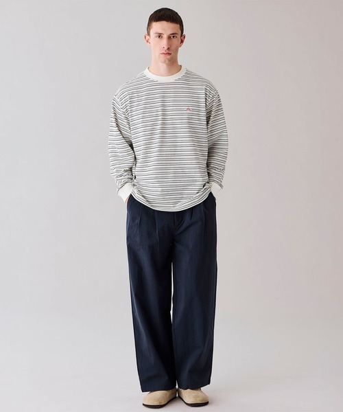DANTON(ダントン)の「DANTON | クルーネック 長袖ボーダーTシャツ MEN(Tシャツ/カットソー・メンズ・ホワイト系その他5/ブラック系その他・XL/M/L/S)」の9枚目の写真
