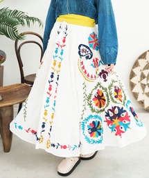 【チャイハネ】エルジャン刺繍ロングスカート