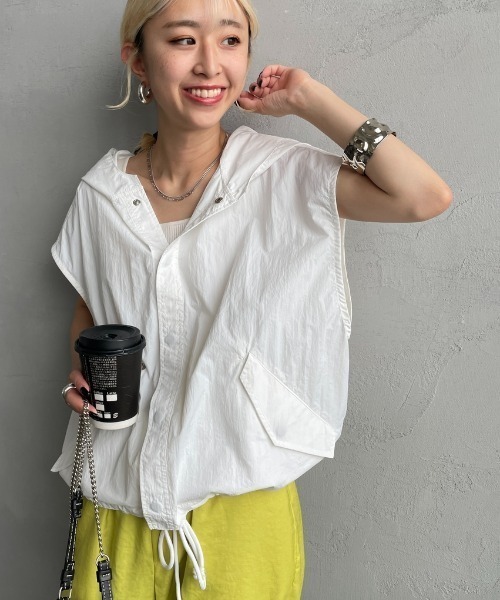 MILITARY（ミリタリー）の「[MILITARY/ミリタリー] 別注 スノーパーカーベスト（ベスト・レディース・ホワイト/ブラック/オリーブ・S/M）」の21枚目の写真
