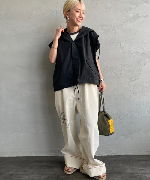 MILITARY（ミリタリー）の「[MILITARY/ミリタリー] 別注 スノーパーカーベスト（ベスト・レディース・ホワイト/ブラック/オリーブ・S/M）」の9枚目の写真