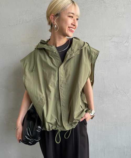MILITARY（ミリタリー）の「[MILITARY/ミリタリー] 別注 スノーパーカーベスト（ベスト・レディース・ホワイト/ブラック/オリーブ・S/M）」の22枚目の写真