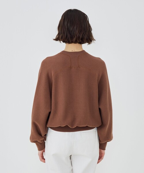 GALERIE VIE（ギャルリー ヴィー）の「コットンナイロンスエットニット クルーネックプルオーバー（ニット/セーター・レディース・ブラウン/ライトベージュ・FREE）」の6枚目の写真