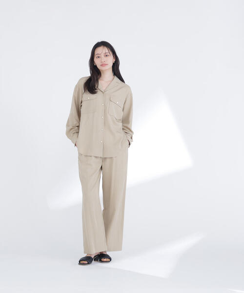 NATURAL BEAUTY BASIC(ナチュラルビューティーベーシック)の「◇ダブルポケットシャツ SETUP パンツ(その他パンツ・レディース・ベージュ/チャコールグレー・MEDIUM/P/S)」の15枚目の写真