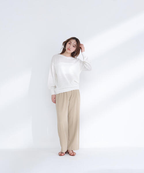 NATURAL BEAUTY BASIC(ナチュラルビューティーベーシック)の「◇ダブルポケットシャツ SETUP パンツ(その他パンツ・レディース・ベージュ/チャコールグレー・MEDIUM/P/S)」の10枚目の写真