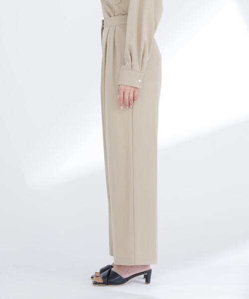 NATURAL BEAUTY BASIC(ナチュラルビューティーベーシック)の「◇ダブルポケットシャツ SETUP パンツ(その他パンツ・レディース・ベージュ/チャコールグレー・MEDIUM/P/S)」の8枚目の写真