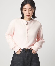 green label relaxing | 【WEB限定】<at ease>ワッフル ヘンリーネック ロングスリーブ カットソー(Tシャツ/カットソー)