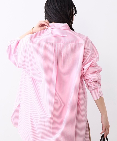 TICCA(ティッカ)の「【TICCA】スクエアビッグシャツ(シャツ/ブラウス・レディース・ネイビー/ピンク・1)」の9枚目の写真