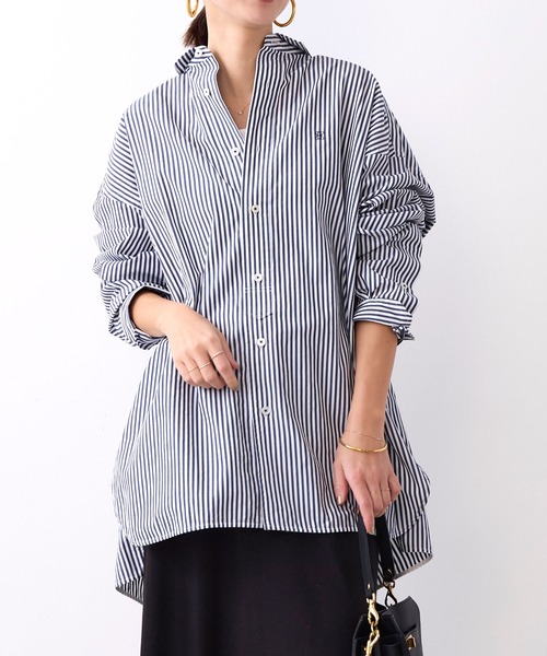 TICCA(ティッカ)の「【TICCA】スクエアビッグシャツ(シャツ/ブラウス・レディース・ネイビー/ピンク・1)」の16枚目の写真