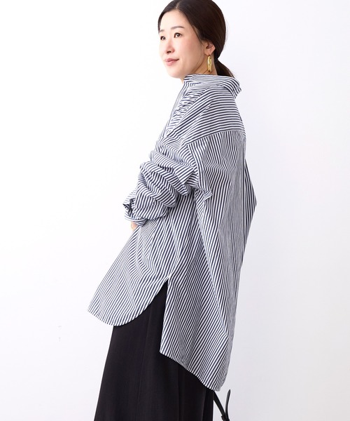 TICCA(ティッカ)の「【TICCA】スクエアビッグシャツ(シャツ/ブラウス・レディース・ネイビー/ピンク・1)」の18枚目の写真