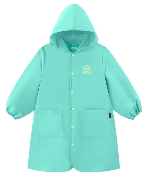 combimini（コンビミニ）の「はっ水ナイロンカラーレインコート（レインコート/ポンチョ・キッズ・エメラルド/ピンク/クリーム/ネイビー/サックスブルー・M(100-110)/L(120-130)/S(80-90)）」の3枚目の写真