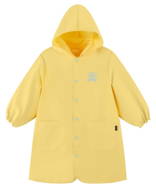 combimini（コンビミニ）の「はっ水ナイロンカラーレインコート（レインコート/ポンチョ・キッズ・エメラルド/ピンク/クリーム/ネイビー/サックスブルー・M(100-110)/L(120-130)/S(80-90)）」の2枚目の写真