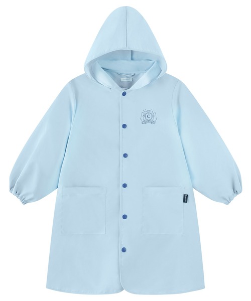 combimini（コンビミニ）の「はっ水ナイロンカラーレインコート（レインコート/ポンチョ・キッズ・エメラルド/ピンク/クリーム/ネイビー/サックスブルー・M(100-110)/L(120-130)/S(80-90)）」の6枚目の写真