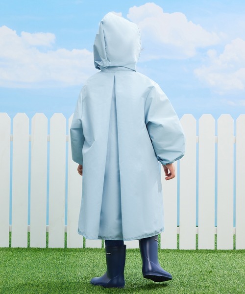 combimini（コンビミニ）の「はっ水ナイロンカラーレインコート（レインコート/ポンチョ・キッズ・エメラルド/ピンク/クリーム/ネイビー/サックスブルー・M(100-110)/L(120-130)/S(80-90)）」の10枚目の写真