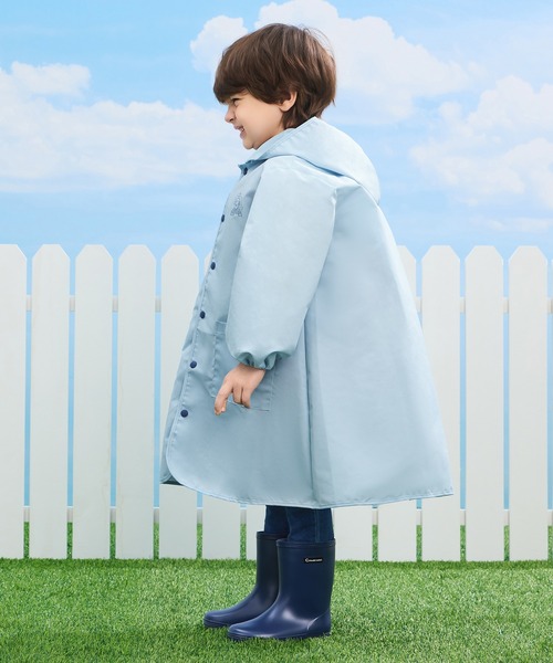 combimini（コンビミニ）の「はっ水ナイロンカラーレインコート（レインコート/ポンチョ・キッズ・エメラルド/ピンク/クリーム/ネイビー/サックスブルー・M(100-110)/L(120-130)/S(80-90)）」の11枚目の写真