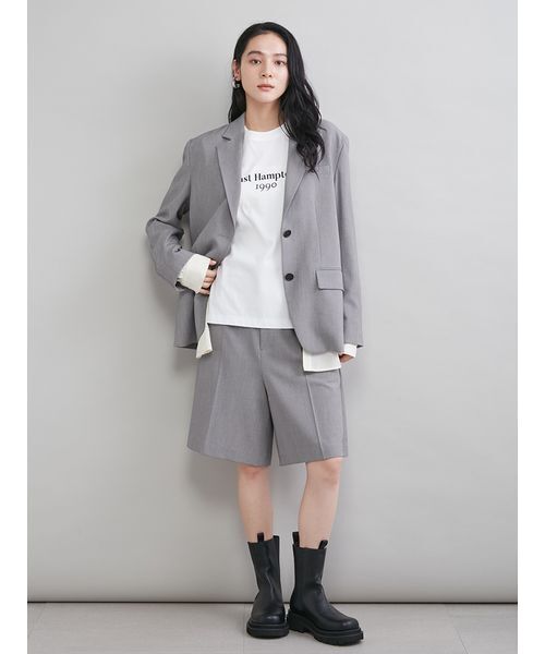 Mila Owen（ミラオーウェン）の「シャツレイヤードジャケット（テーラードジャケット・レディース・グレー/ネイビー/ベージュ・1/0）」の22枚目の写真