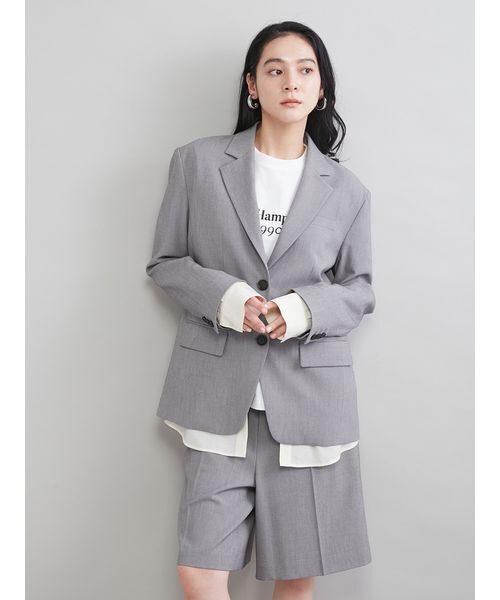 ミラオーウェン　グレージャケット 中古・古着通販】Mila Owen (ミラオーウェン) 金釦ダブルブレザー