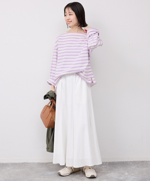 SLOBE IENA（スローブイエナ）の「ボーダープルオーバー（Tシャツ/カットソー・レディース・レッド/ブルー系その他/ラベンダー・FREE）」の9枚目の写真