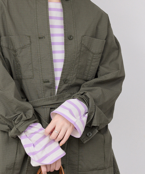 SLOBE IENA（スローブイエナ）の「ボーダープルオーバー（Tシャツ/カットソー・レディース・レッド/ブルー系その他/ラベンダー・FREE）」の6枚目の写真