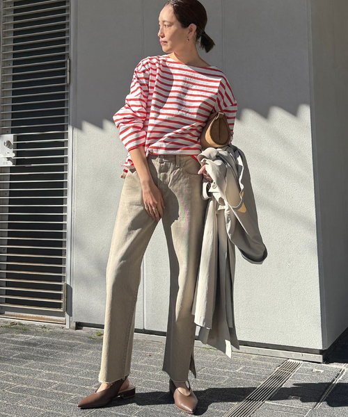 SLOBE IENA（スローブイエナ）の「ボーダープルオーバー（Tシャツ/カットソー・レディース・レッド/ブルー系その他/ラベンダー・FREE）」の5枚目の写真