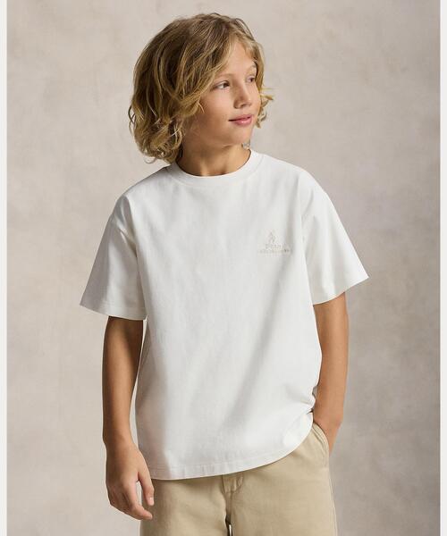 POLO RALPH LAUREN CHILDRENSWEAR(ポロ ラルフ ローレン チルドレンズウェア)の「ビッグ フィット コットン ジャージー Tシャツ(Tシャツ/カットソー・キッズ・ホワイト・XL/L/M/S)」の1枚目の写真
