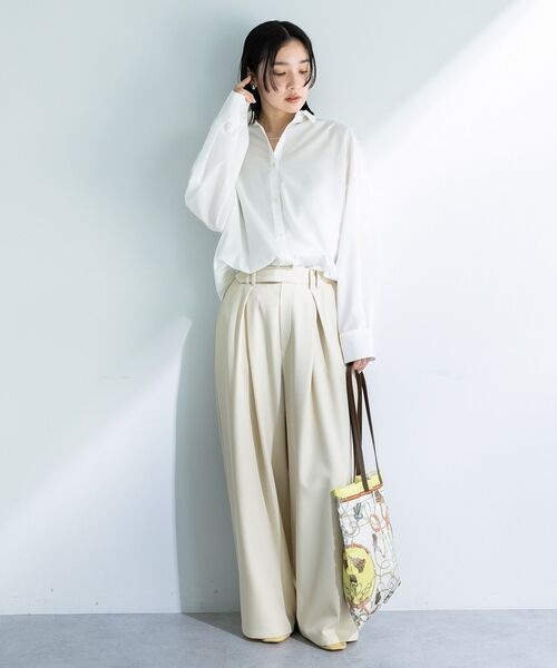 Green　Parks（グリーンパークス）の「スカーフ柄トート（トートバッグ・レディース・ライトグレー/アイボリー・FREE）」の21枚目の写真