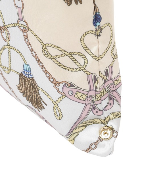 Green　Parks（グリーンパークス）の「スカーフ柄トート（トートバッグ・レディース・ライトグレー/アイボリー・FREE）」の12枚目の写真