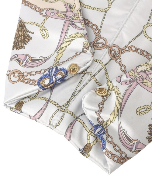 Green　Parks（グリーンパークス）の「スカーフ柄トート（トートバッグ・レディース・ライトグレー/アイボリー・FREE）」の16枚目の写真