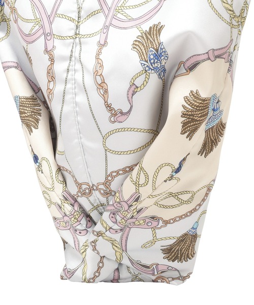 Green　Parks（グリーンパークス）の「スカーフ柄トート（トートバッグ・レディース・ライトグレー/アイボリー・FREE）」の17枚目の写真