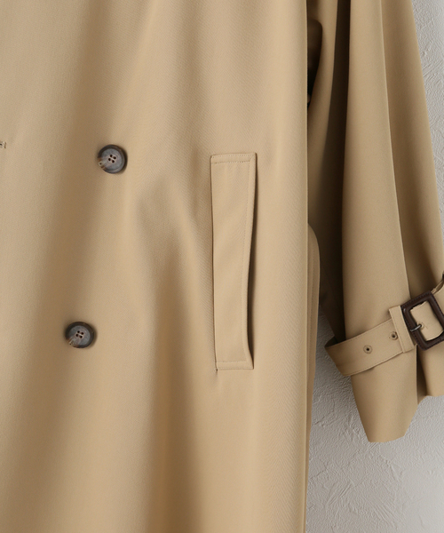 JOURNAL STANDARD（ジャーナルスタンダード）の「《追加2》ポリエステルギャバダブルカラートレンチコート（トレンチコート・レディース・ベージュ・36/38）」の16枚目の写真
