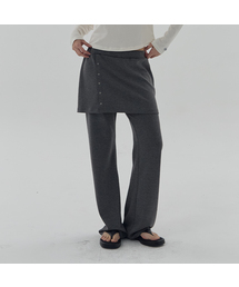 D. BASIC STUD SKIRT PANTS - 2 COLOR