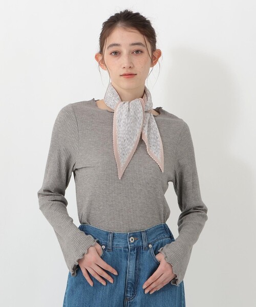Afternoon Tea(アフタヌーンティー)の「レオパードスカーフ(バンダナ/スカーフ・レディース・ベージュ/ブルー・ONE SIZE)」の5枚目の写真