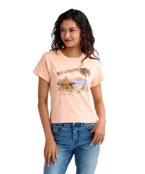 BILLABONG(ビラボン)の「BILLABONG ウィメンズ GRAPHIC BABY FIT TEE Tシャツ 【2026年春夏モデル】(Tシャツ/カットソー・レディース・ブルー系その他/ホワイト/オレンジ系その他/オフホワイト・MEDIUM/LARGE)」の4枚目の写真