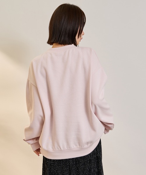 ketty(ケティ)の「オーバーサイズダブルフェイスプルオーバー≪手洗い可能≫(Tシャツ/カットソー・レディース・オフホワイト/ピンク・M)」の14枚目の写真